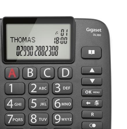 Gigaset DL380 telefon przewodowy dla seniora