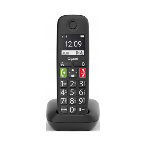 Gigaset E290 czarny CLIP GAP telefon stajonarny bezprzewodowy dla seniora