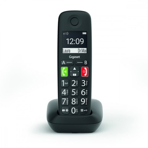Gigaset E290 czarny CLIP GAP telefon stajonarny bezprzewodowy dla seniora