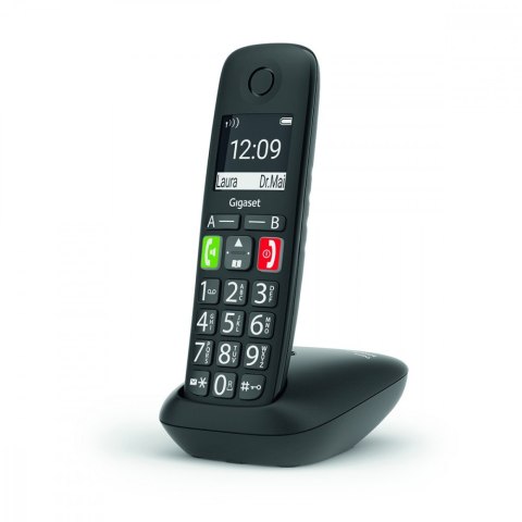 Gigaset E290 czarny CLIP GAP telefon stajonarny bezprzewodowy dla seniora