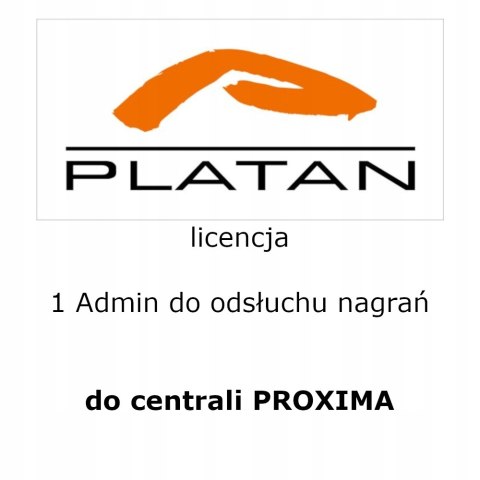 Licencja na 1 dodatkowe stanowisko ADMIN do Platan AGENT003 do PROXIMA