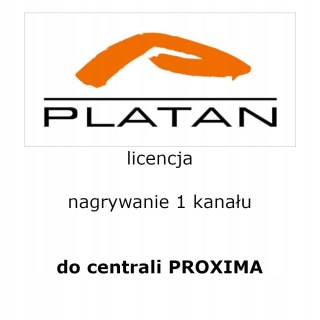 Licencja na 1 kanał nagrywania do central Platan PROXIMA