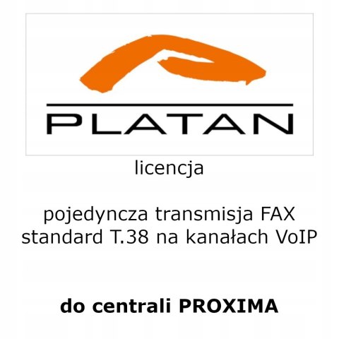 Licencja na 1 transmisję faksową T.38 dla centrali PROXIMA