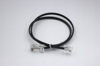 Przejściówka RJ45 - RJ11 przewód telefoniczny 4P czarny 1m