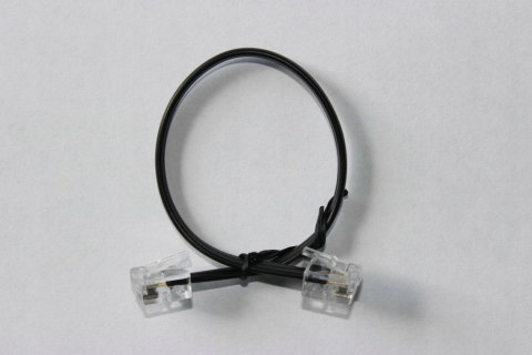 Przewód telefoniczny RJ11 - RJ11 czarny 6P4C płaski kabel 0,2m