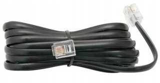 Przewód telefoniczny RJ11 - RJ11 czarny 6P4C płaski kabel 1,5m