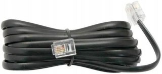 Przewód telefoniczny RJ11 - RJ11 czarny 6P4C płaski kabel 2m
