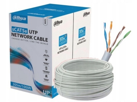 Skrętka Dahua U/UTP kat. 5e KABEL SIECIOWY DH-PFM920I-5EUN opakowanie 305m